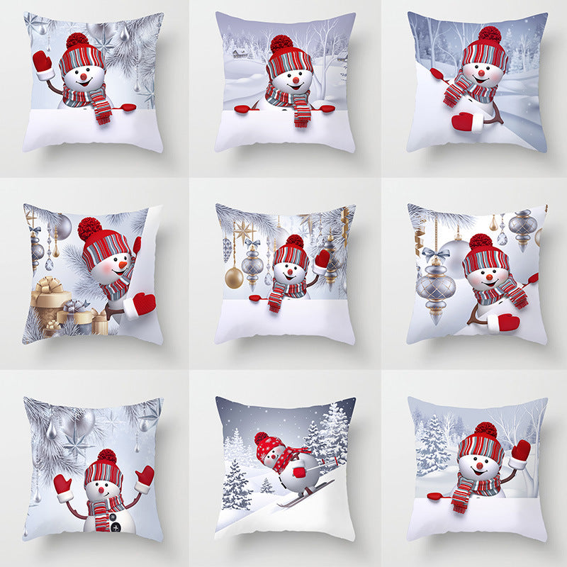 Christmas Snowman Series Peach Soul Pillow Case