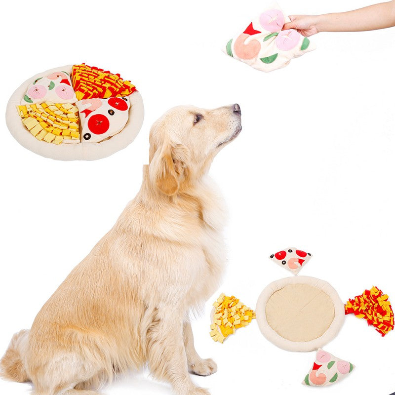 Pet Dog Pizza Hidden Food Sniffing Mat Dog Work Searching Pad for Training Natural Smelling Skills Preventing Damage to Furnitur