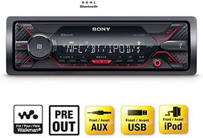 DSX-A410BT Autoradio Senza Lettore CD, Dual Bluetooth, NFC, Siri Eyes Free, AUX E USB, Controllo Diretto Di Iphone E Ipod, Android Music Playback, Potenza 4 X 55 W, File FLAC