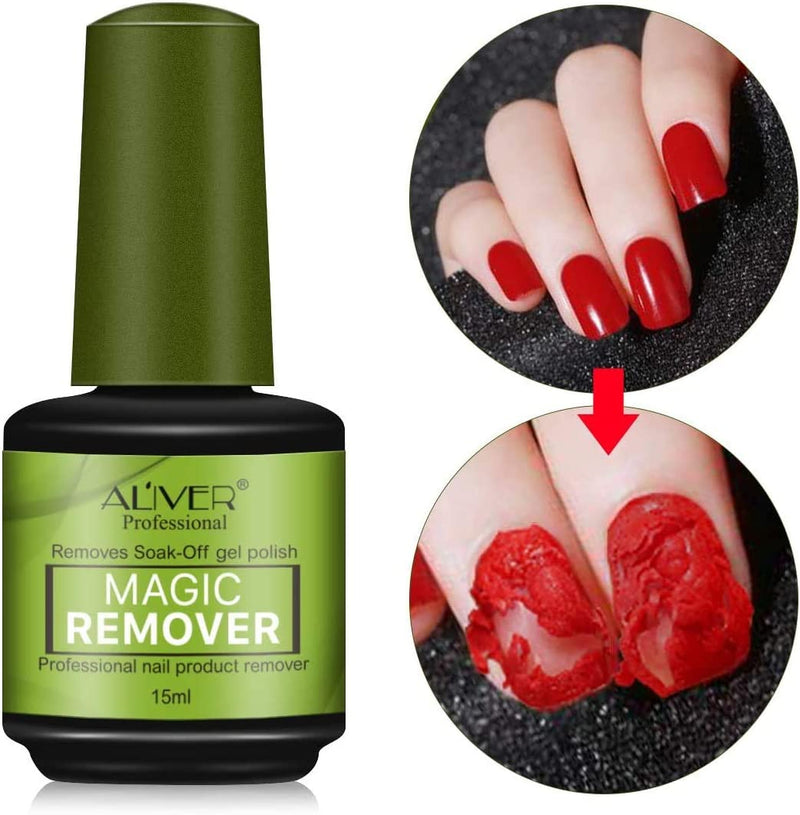 2 PCS Magic Nail Polish Remover, Professionale Rimuove Lo Smalto in Gel in 3-5 Ninuti, Facile E Veloce, Non Danneggia Le Unghie