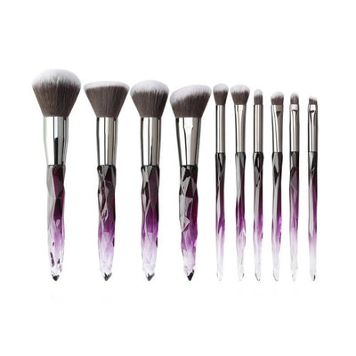 Clear Crystal Diamond Handle Makeup Brush Set