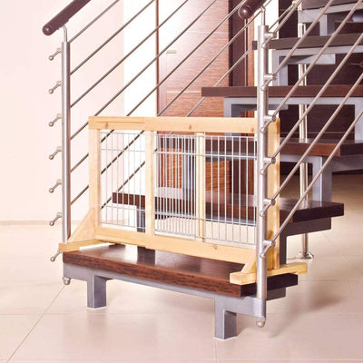 3944 - Cancelletto per Cani, Legno Di Pino, 65-108 × 50 Cm