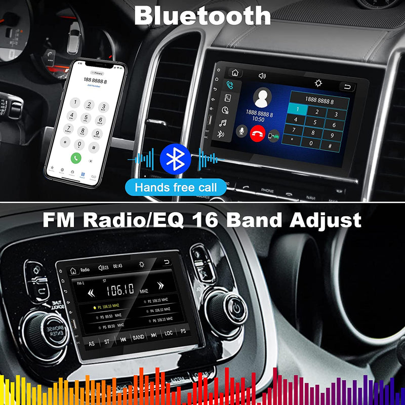 Autoradio Bluetooth 1 Din Compatibile Apple Carplay, 9 Pollici Stereo Auto Touch Screen Supporta Bluetooth Vivavoce/Am/Fm Radio/Mirror Link/Usb/Telecamera Posteriore/Microfono