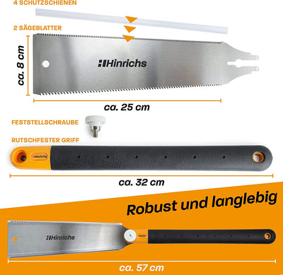 Ryoba Sega Giapponese per Legno Professionale - Sega Legno Giapponese Da 25 Cm Con Denti Su Entrambi I Lati – Lama in Acciaio Al Carbonio – Lama Di Ricambio Inclusa