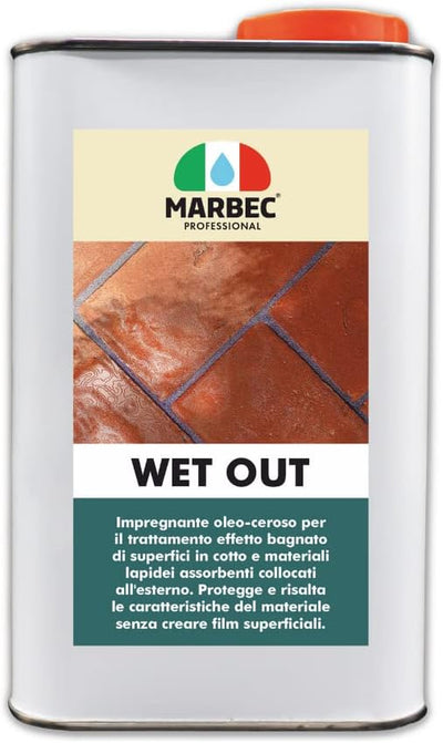 WET OUT 1LT Impregnante Oleo-Ceroso Con Effetto Bagnato per Cotto Esterno