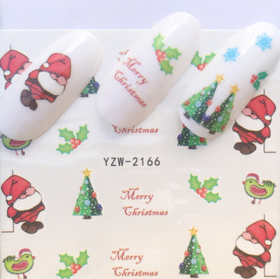 Explosion Models Christmas Series Water Transfer Nail Stickers Nail Stickers Full Stickers Nail Jewelry Watermark Stickers