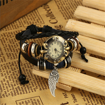 Vintage Leather Bracelet Watch