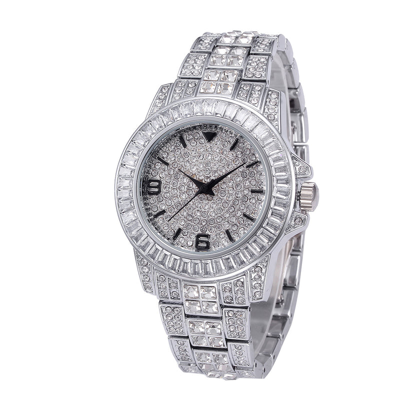 Stainless Steel Waterproof Full Diamond Watch