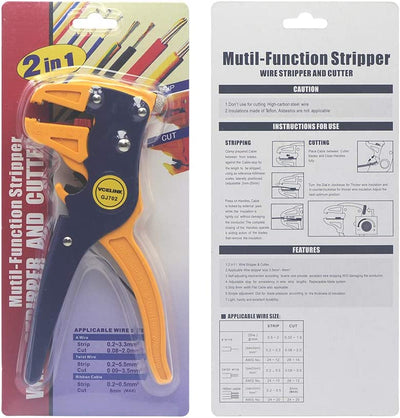 Pinza Spelafili Automatica, Pinza Spelacavi Frontale per 0,2-6,0 Mm² Con La Taglierina Laterale Possibile Tagliare Cavi Di 0,08-8 Mm