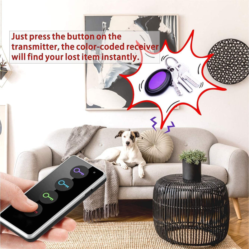 Localizzatore Chiavi Trova Chiavi,  Trasmettitore Wireless Key Finder, Remote Finder W/Torcia LED per I Tasti Del Telefono Cellulare Degli Animali Domestici