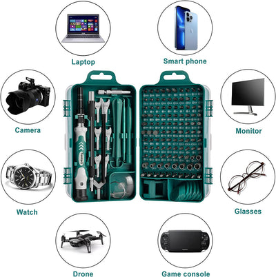 Set Cacciaviti Precisione Magnetici Professionali - 142 in 1 Mini Giraviti Precisione - Kit Riparazione Portatile  Multifunzione Elettricista Cacciaviti per Orologiaio PC Cellulare Elettronica