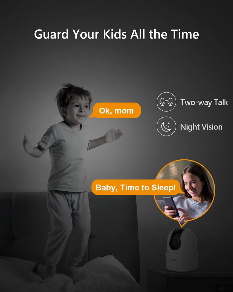 Telecamera Wi-Fi Interno, 1080P Videocamera Di Sorveglianza, Tracciamento Del Movimento Con Sirena, Telecamera Wifi Con Rilevamento Umano, Audio Bidirezionale, Funziona Con Alexa, 2,4G, Ranger 2C