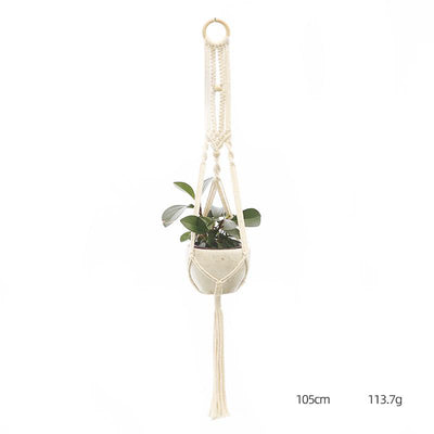 Custom Hand-Knitted Hanging Flowerpot Net Bag