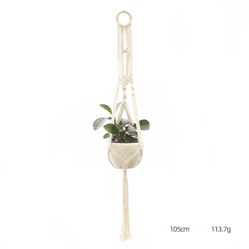 Custom Hand-Knitted Hanging Flowerpot Net Bag