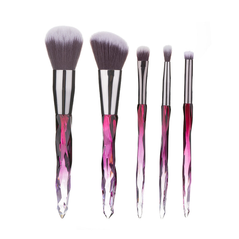 Clear Crystal Diamond Handle Makeup Brush Set