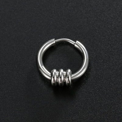 Stainless Steel Creative Hoop Earrings Women Triangular Earrings Fashion Jewelry Huggie Men Punk Hiphop