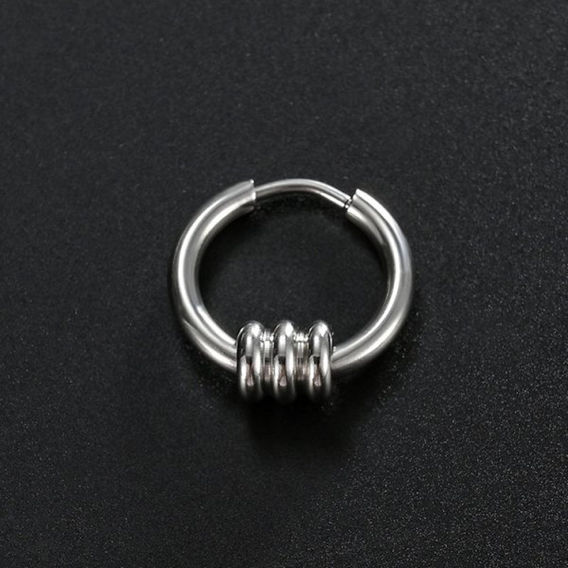 Stainless Steel Creative Hoop Earrings Women Triangular Earrings Fashion Jewelry Huggie Men Punk Hiphop