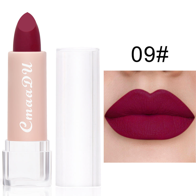 Cmaadu15 Color Matte Moisturizing Lipstick Waterproof Matte Lip Gloss