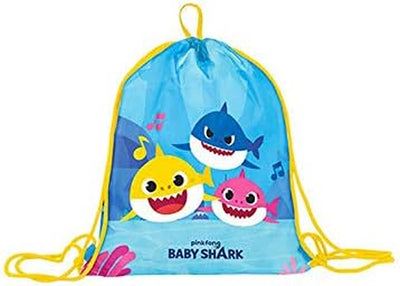 Sacco Zaino Easy Bag  - Pinkfong BABY SHARK - Zainetto Bambino Multifunzione Asilo, Sport & Tempo Libero