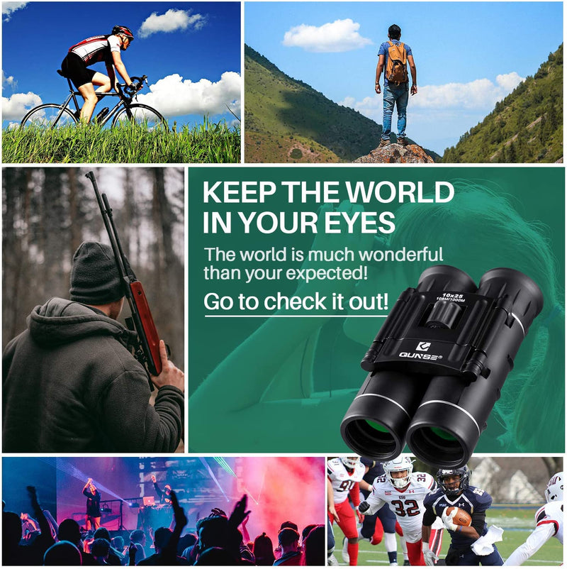 10X25 Binocolo Professionale Compatto, Cannocchiale, Mini Binocolo Tascabile per Bird Watching, Escursionismo,Campeggio Caccia, Viaggio, Sportivi,Concerti