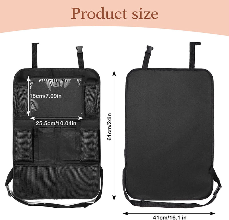 Protezione Sedile Auto Bambini - Copri Sedile Con 10 Tasche, Organizer per Sedile per Tablet Ipad 9.7&