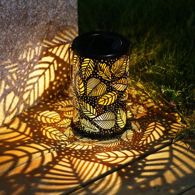 Solar Wrought Iron Hollow Lantern European Style