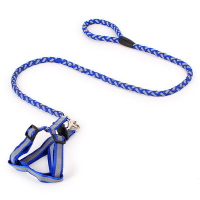 Dog Night Reflective Traction Rope Braided Chest Strap