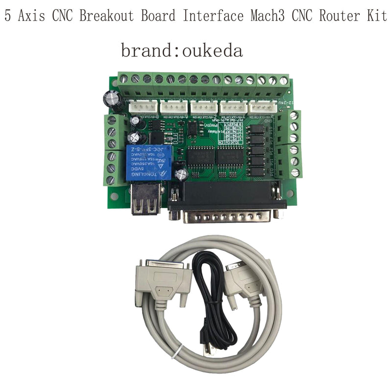 5 Axis CNC Breakout Board Interface Mach3 CNC Router Kit