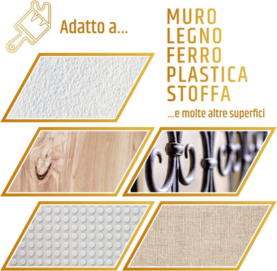 | Pennello Pittura, Con Manico in Legno Verniciato, Pennellessa Universale, per Smalti E Vernici, Muri, Legno, Ferro, Larghezza Ghiera 50 Mm - Made in Italy