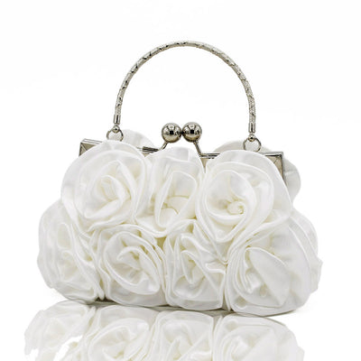 Hand Held Rose Bag Dinner Bag Bridal Bag