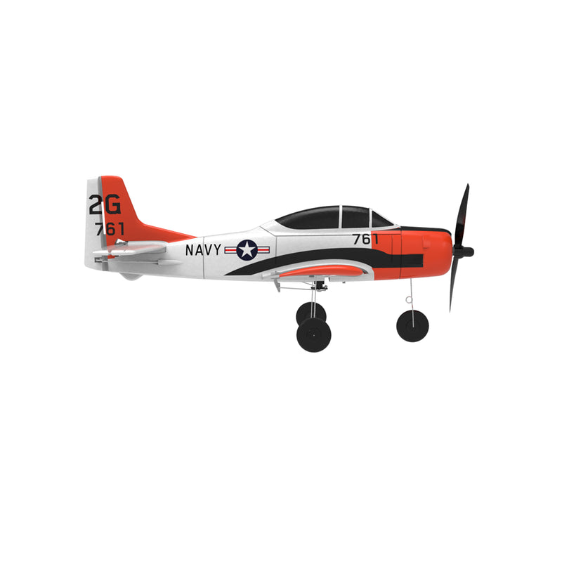 Mini T-28 Trojan 761-9 EPP 400Mm Wingspan 2.4G 6-Axis Gyro RC Airplane Trainer Fixed Wing RTF Mode 2 One Key Return for Beginner Two Batterries/Three Batterries