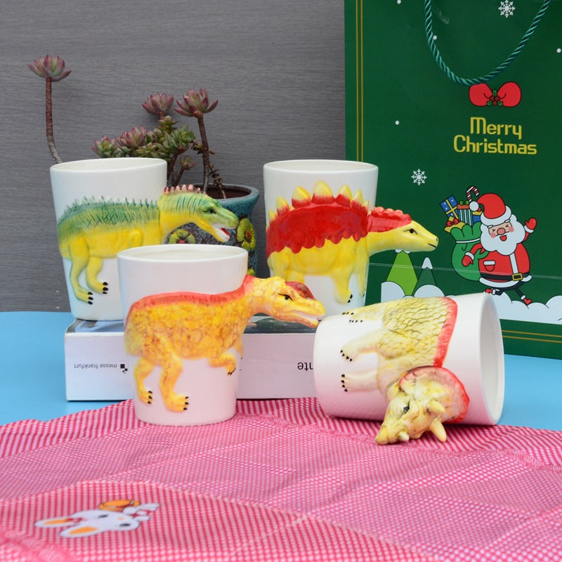 3D Ceramic Dinosaur Shape Cup Special-Shaped Hand-Painted