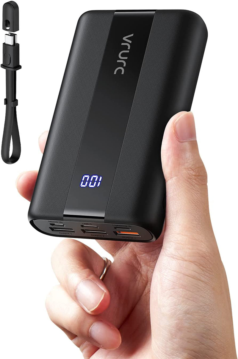 Power Bank 20000Mah 22.5W Ricarica Rapida Mini Caricatore Portatile USB C Compatto Powerbank Carica Veloce PD3.0 QC4.0 Batteria Esterna Con 3 Uscite E 4 Ingressi per Iphone Samsung