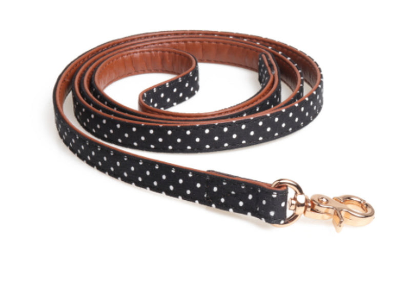 Polka Dot Dog Triangle Scarf Collar Leash Pet Pu Dog Leash