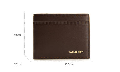 Men'S Wallet Business Casual Short PU Wallet Cross