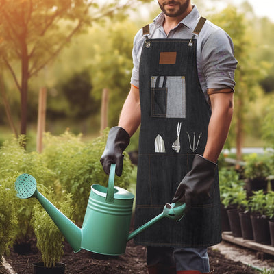 Grembiule Lavoro Uomo,Grembiule Di Jeans,Cintura Regolabile,Grembiule Lavoro Uomo Multitasche,Grembiule Donna per Cucina,Ristorazione,Artigiano,Pittore,Barista,Falegliameria,Saldatore,Unisex