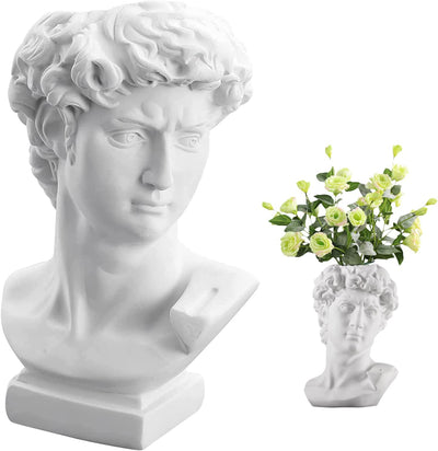 Vaso Statua Testa Di David, Portapenne per Statua Di David, Decorazione per La Casa in Stile Nordico Fioriera Succulenta Vaso Greco Statua Resina Artigianato Artistico Scultura Schizzo Regalo Pratico