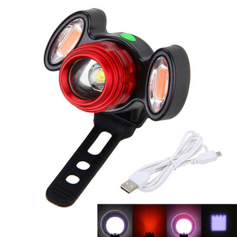 4 Modes Bike Front Lamp USB Rechargeable Bike MTB Strong Light Waterproof Headlight Night Cycling Safty Warning Light