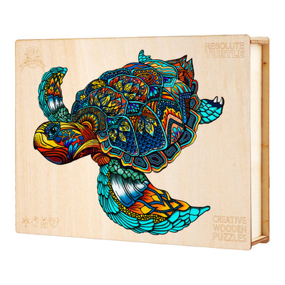 Fashionable Irregular Shaped Solid Turtle Wooden Puzzle Wooden Animal Puzzle