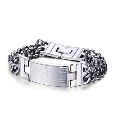 Cross Scripture Men'S Bracelet