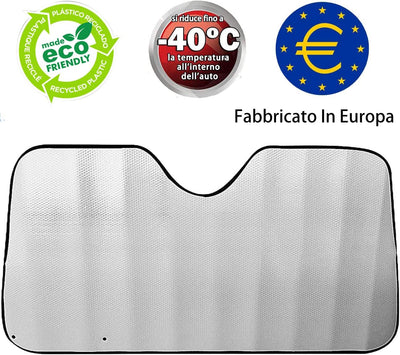 -Parasole Auto Parabrezza, Parasole per Auto Interno Pieghevole Con Chiusura Clip, Coprisole Auto Contro I Raggi UV, Parasole Parabrezza,Parasole per Macchina (Large-(80X130Cm))