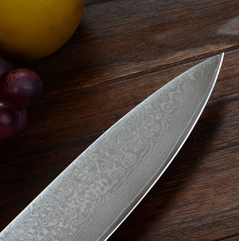 XINZUO 8 Inch Chef Knives High Carbon Grade VG10 Japanese 73 Layer Damascus Kitchen Knife Stainless Steel Gyuto Knife Rose Wood Handle