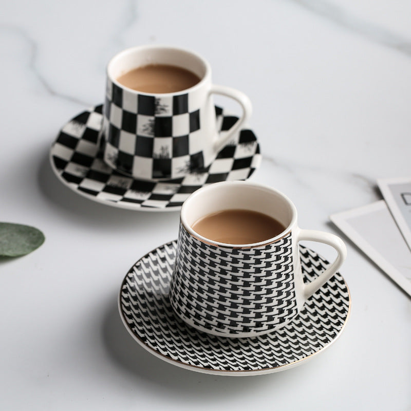 Turkish Ceramic Coffee Cup and Saucer Set