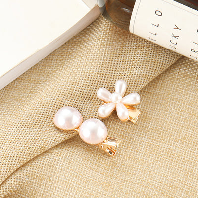 Slip-On Pearl Bow Hair Clip