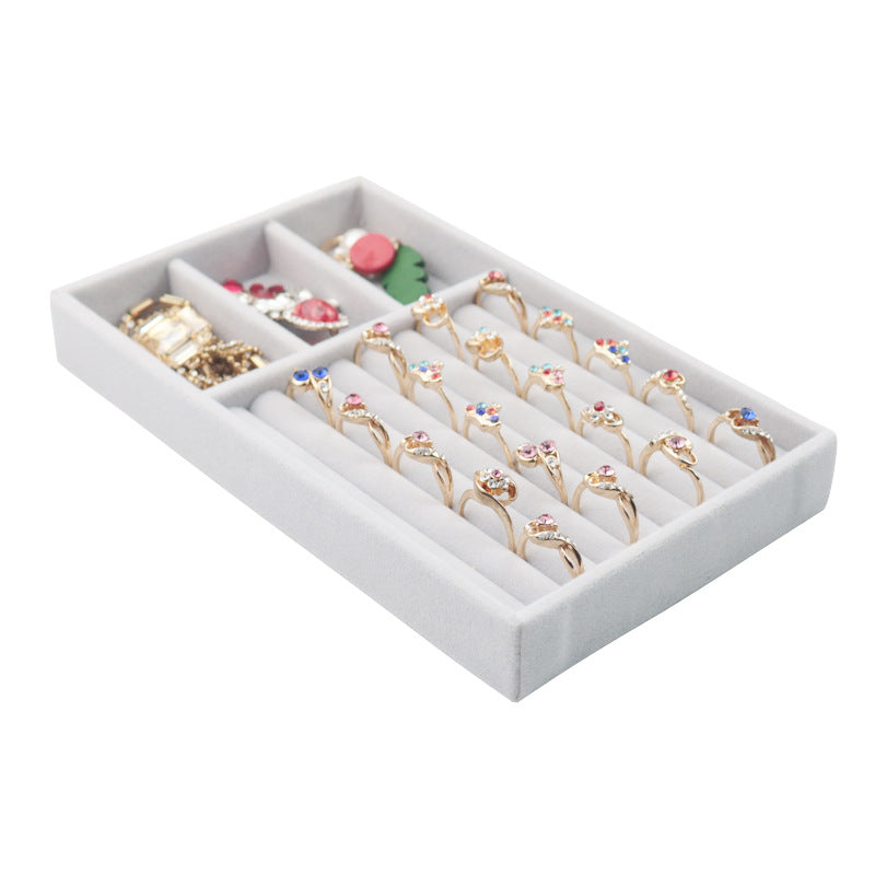 Jewelry storage box flannel earrings jewelry box storage box