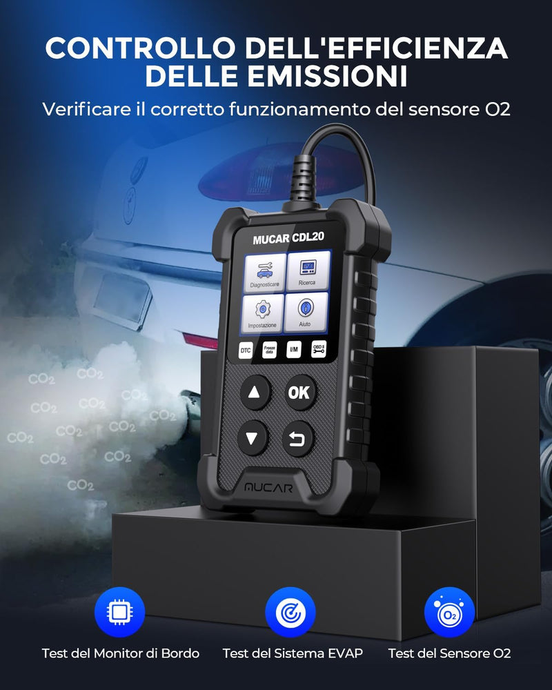 CDL20 Diagnosi Auto Tutte Autodiagnosi OBD2/ EOBD Con Funzioni OBDII Odb2 Diagnostica in Italiano Del Motore Strumento Diagnostica per Autoveico