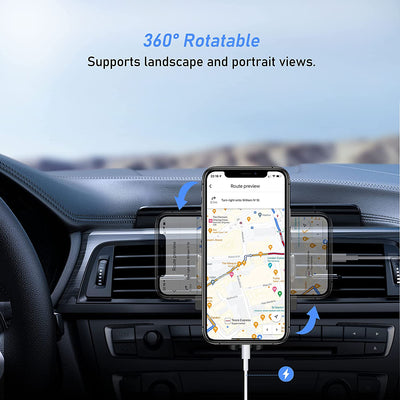 Porta Cellulare Da Auto, Universale Supporto Cellulare Auto Supporto Auto Smartphone Bocchetta Dell'Aria 360° Di Rotazione E Operare Con Una Sola Mano per Iphone, Galaxy, Xiaomi