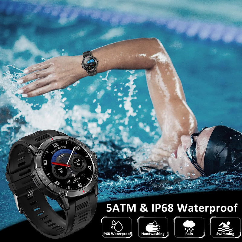 Smartwatch Uomo Chiamata Bluetooth,1,6&