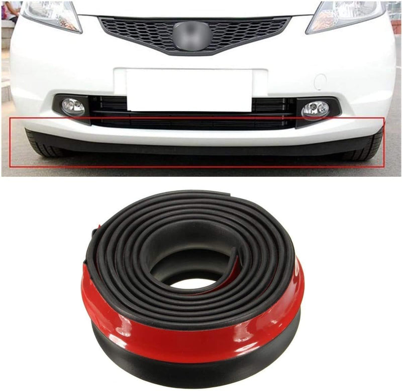 Protezione Paraurti per Auto,  2.5M Spoiler Anteriore Gomma Strisce, Universal Frontale Lip Splitter, Respingente Del Anteriore Forte Striscia Di Gomma, Auto, Camion, SUV