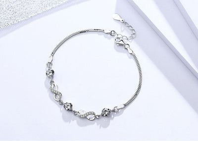 S925 Sterling Silver Bracelet Jewelry Diamond Crystalfashionable Female Jewelry Factory Wholesale Agent Silver